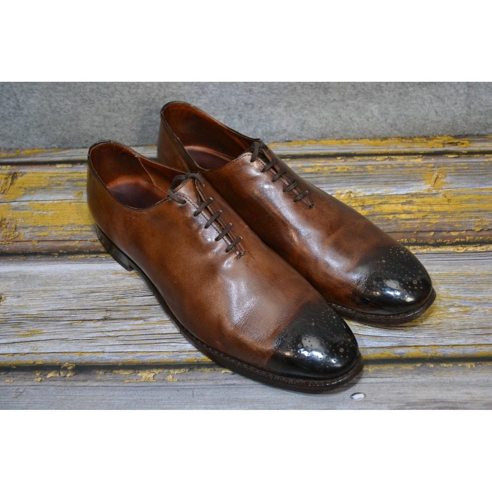 Allen Edmonds Mackenzie Shoes Mens 13 B Brown Leather Cap Toe Oxford Dress USA